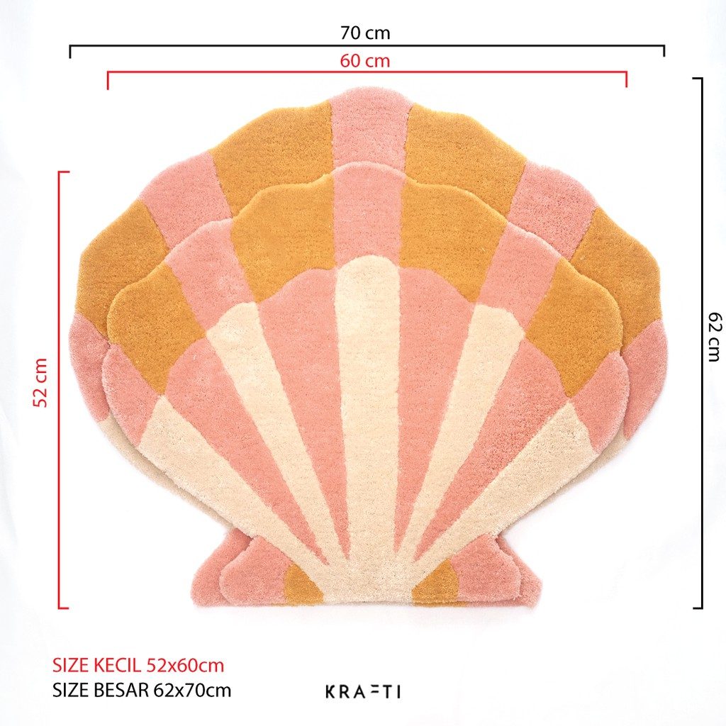 Karpet  / rugs / karpet kerang / karpet premium / shell rug / kerang