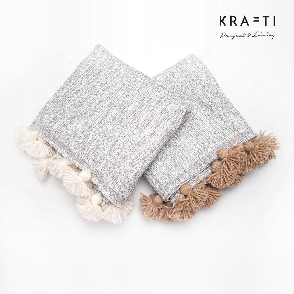 Selimut Sofa / Selimut Travelling / Selimut Tassel /Woven Textured Blanket