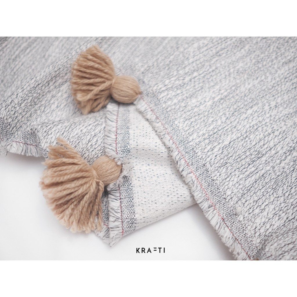 Selimut Sofa / Selimut Travelling / Selimut Tassel /Woven Textured Blanket