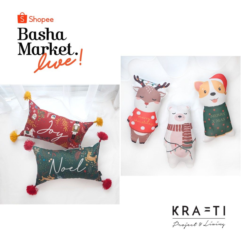 Basha Exclusive Bundling - Bantal sofa/ bantal natal/  hadiah  natal