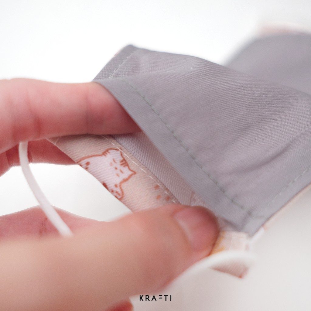 Masker kain / Masker Katun / Masker 2 ply / Masker Motif Kucing