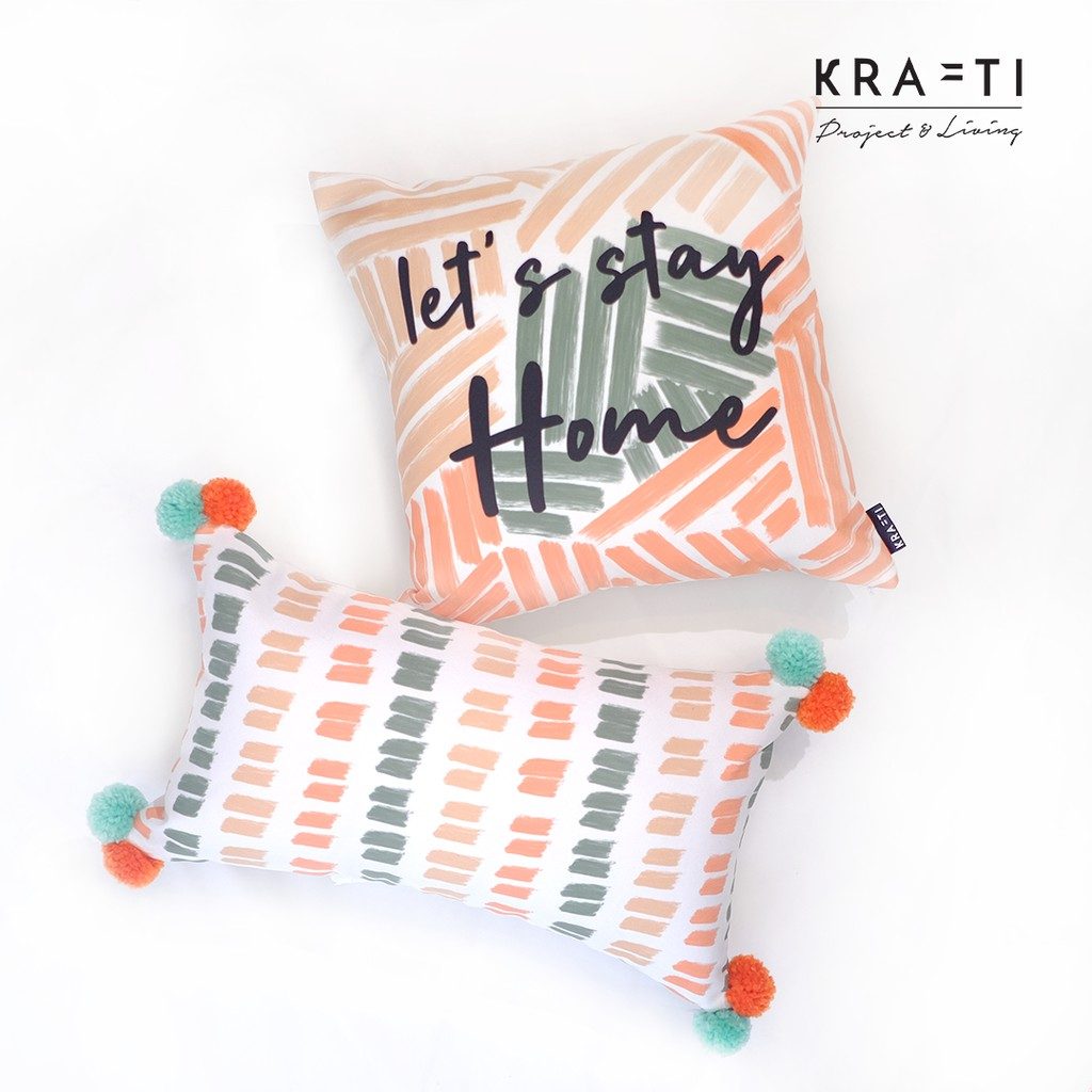 Bantal Sofa / Bantal 30x50 / Bantal 40x40 / Let's Stay Home