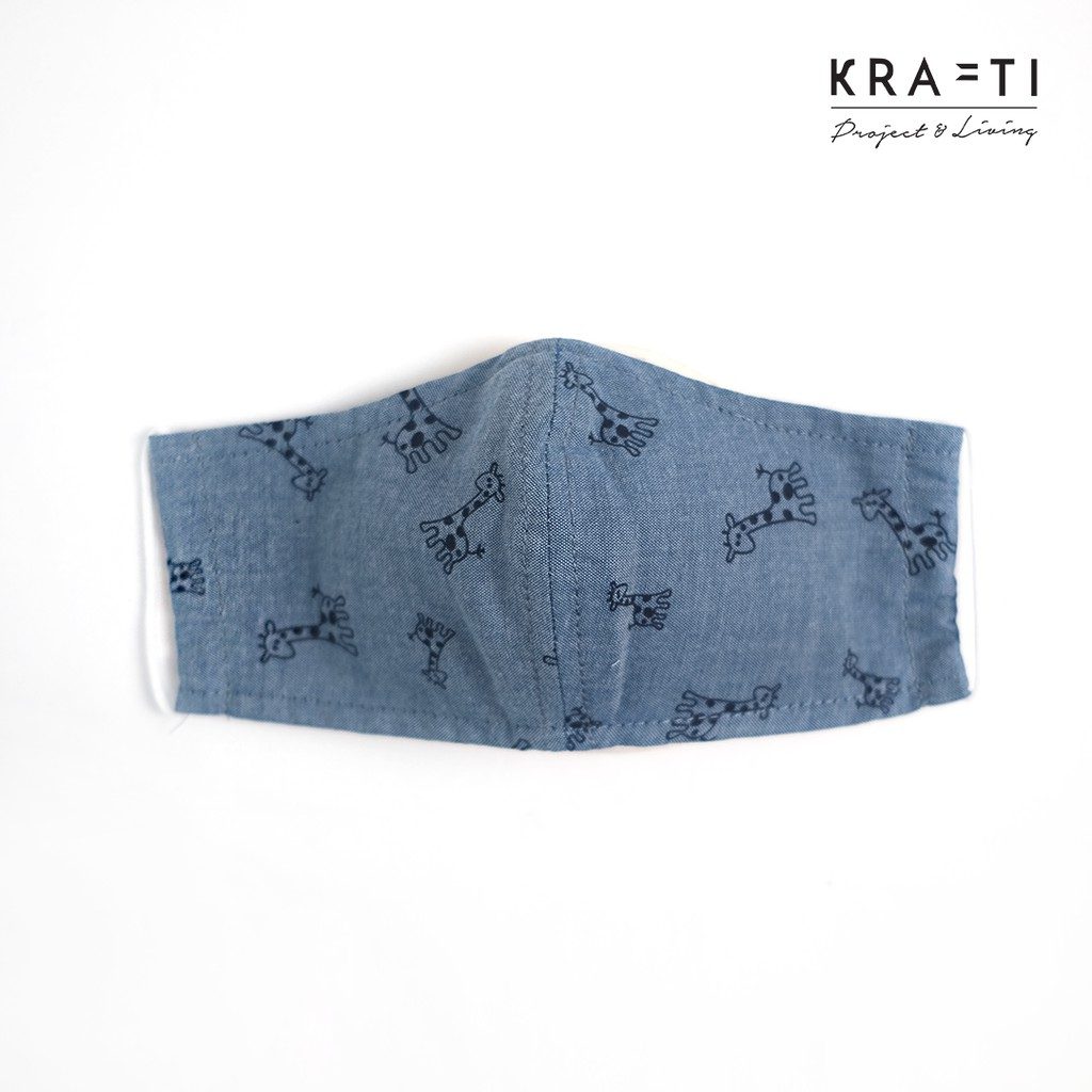 Masker katun / Masker anak  / 2 ply dengan filter pocket