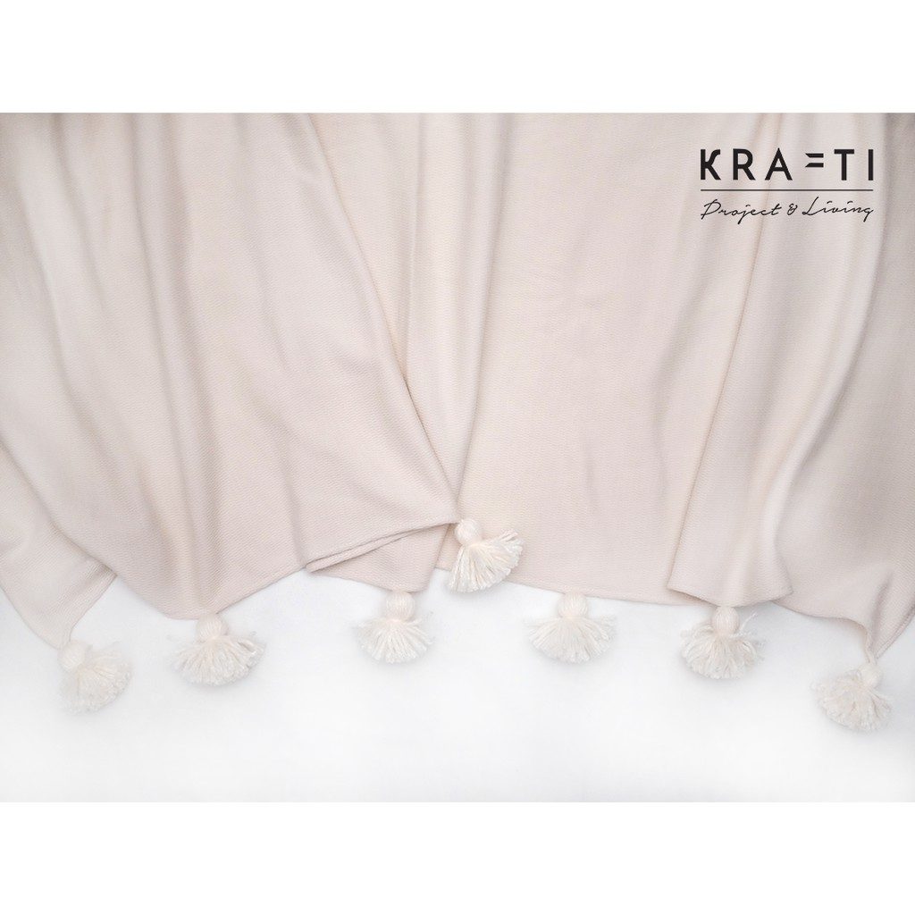 Selimut Travelling / Selimut Sofa / Selimut White Hive Knit