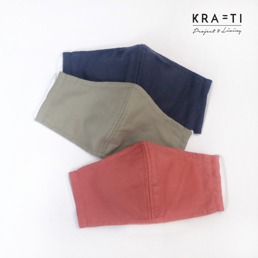 Masker kain katun / Masker Katun / dewasa ILLAMA/ 2 ply dengan filter