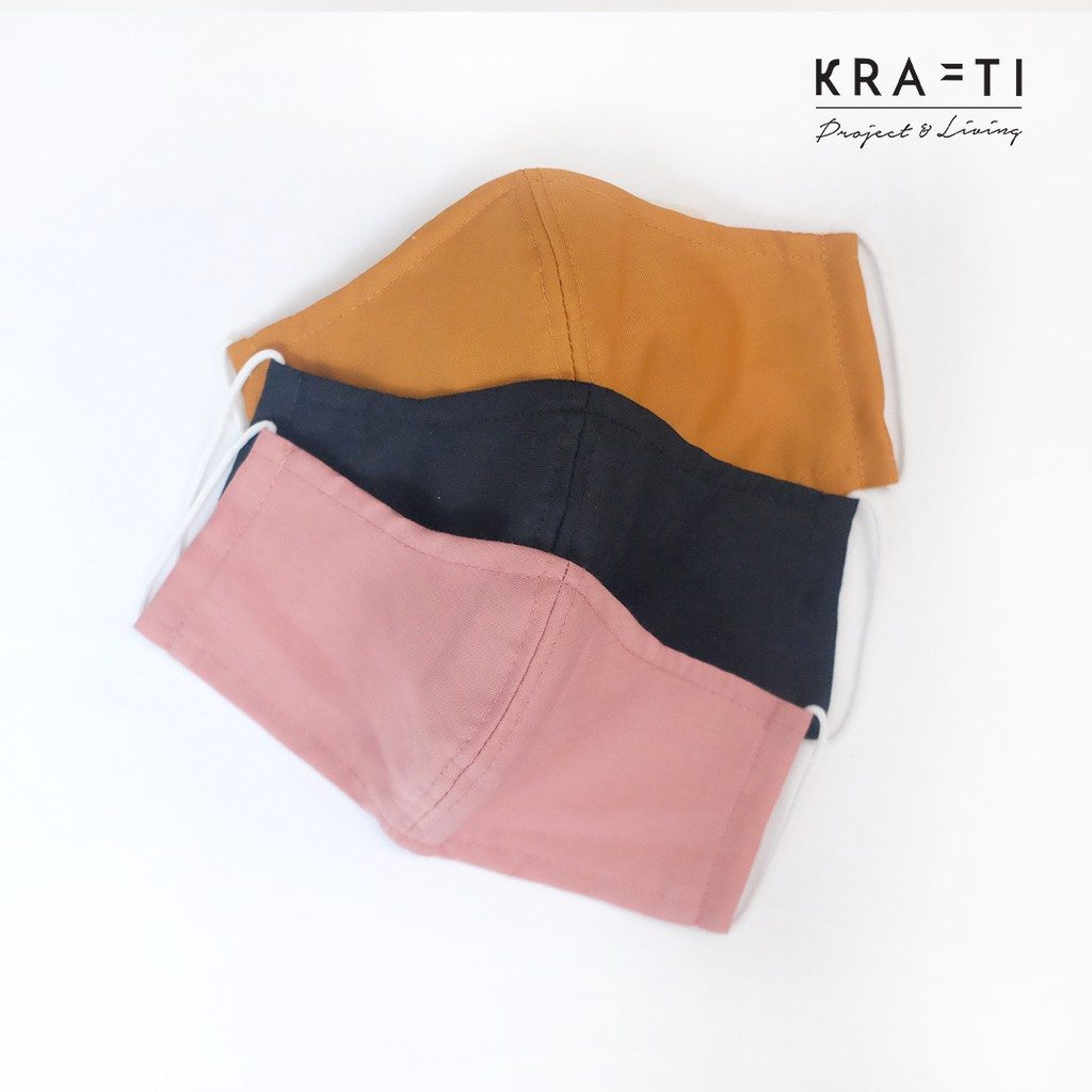 Masker kain katun / Masker Katun / dewasa ILLAMA/ 2 ply dengan filter