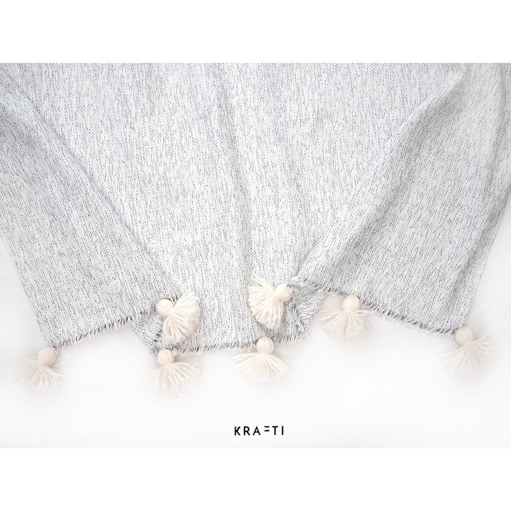 Selimut Sofa / Selimut Travelling / Selimut Tassel /Tweed Weaved Blanket