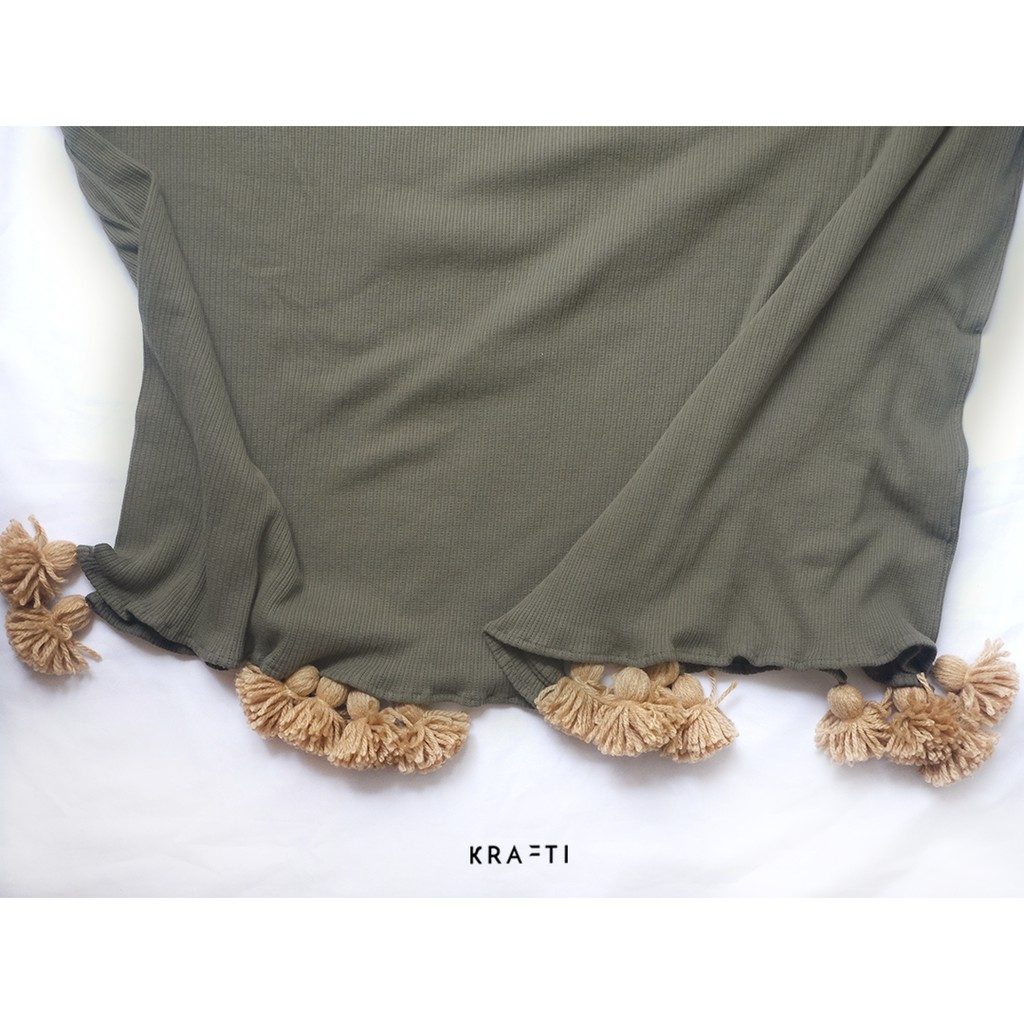 Selimut Traveling / Selimut Sofa / Selimut Rajut Olive 150x180cm
