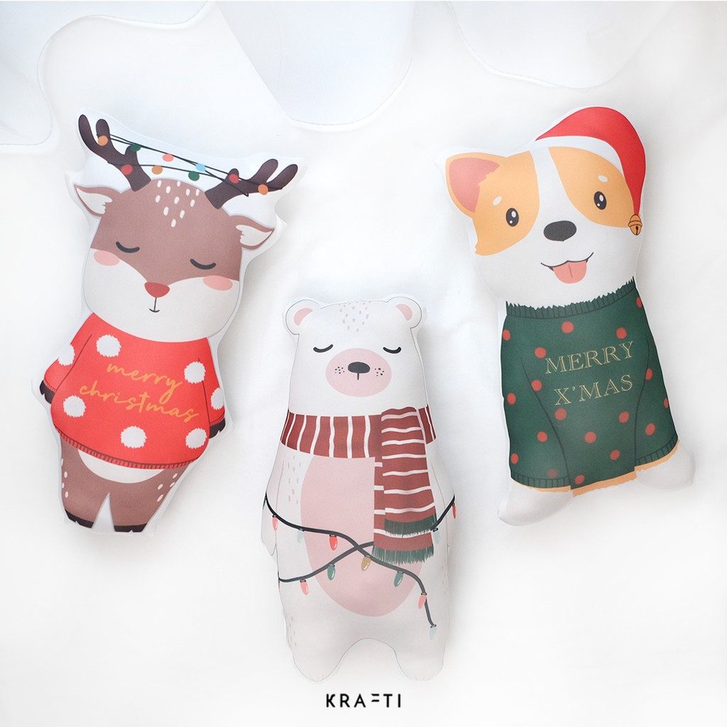 Krafti Project & Living -Basha Ex Bundling - Bantal Boneka Natal / Kantong Lipat/ Hampers Natal