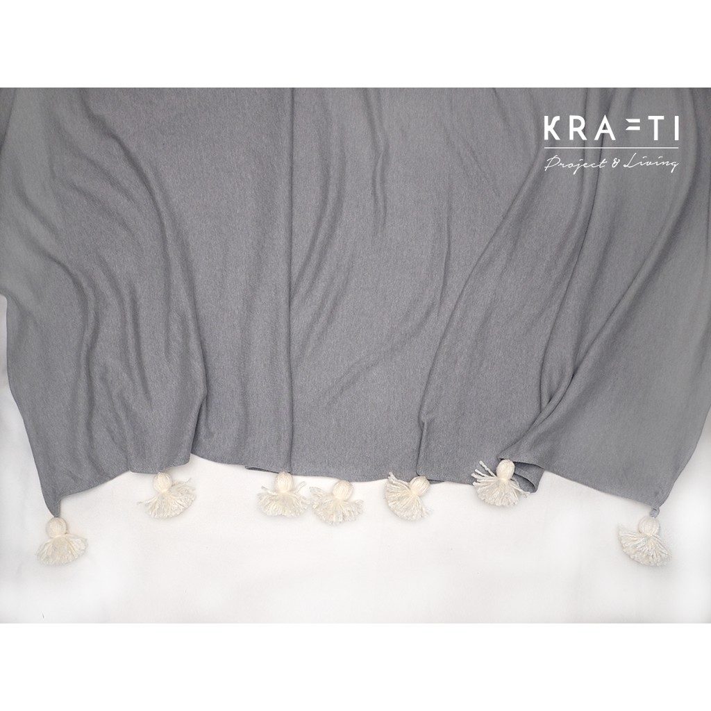 Selimut Sofa / Selimut Travelling Grey Knit 100x150cm