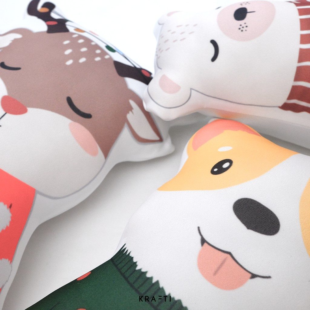 Bantal Boneka / Boneka Natal / Bantal Natal / Bear / Rudolph / Corgi