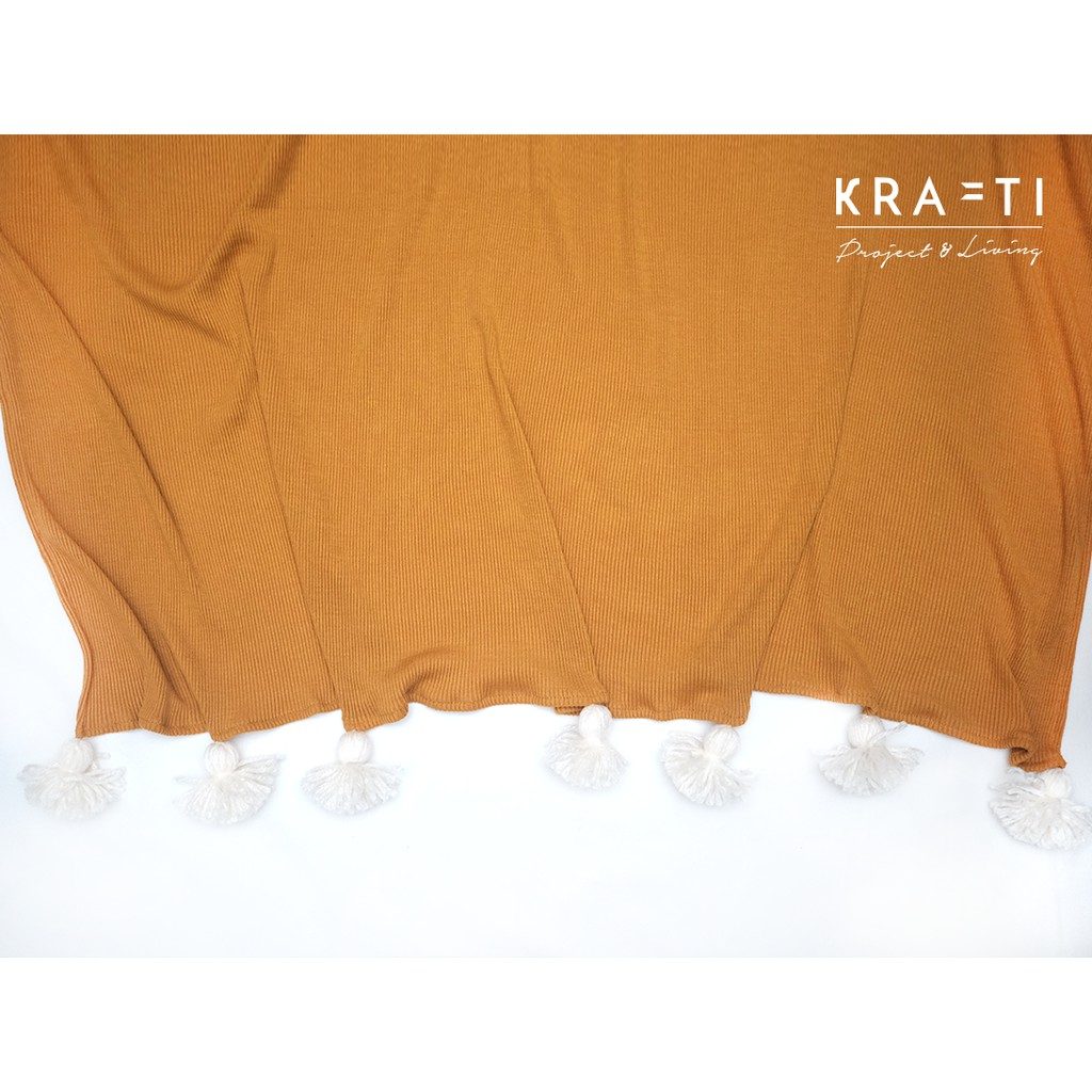 Selimut Sofa / Selimut Traveling / Selimut Mustard Rib 100x150cm
