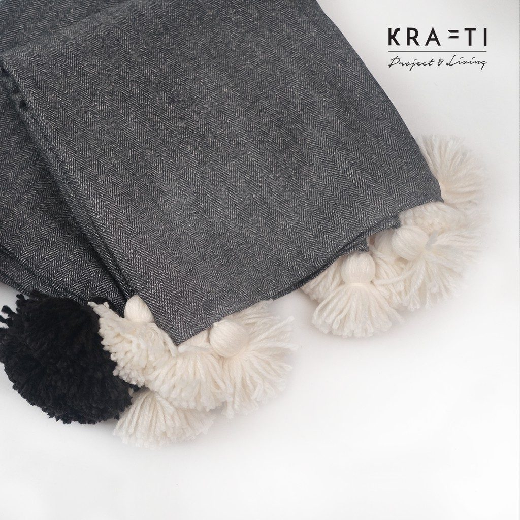 Selimut Sofa / Selimut Traveling / Selimut Soft Herringbone Wool