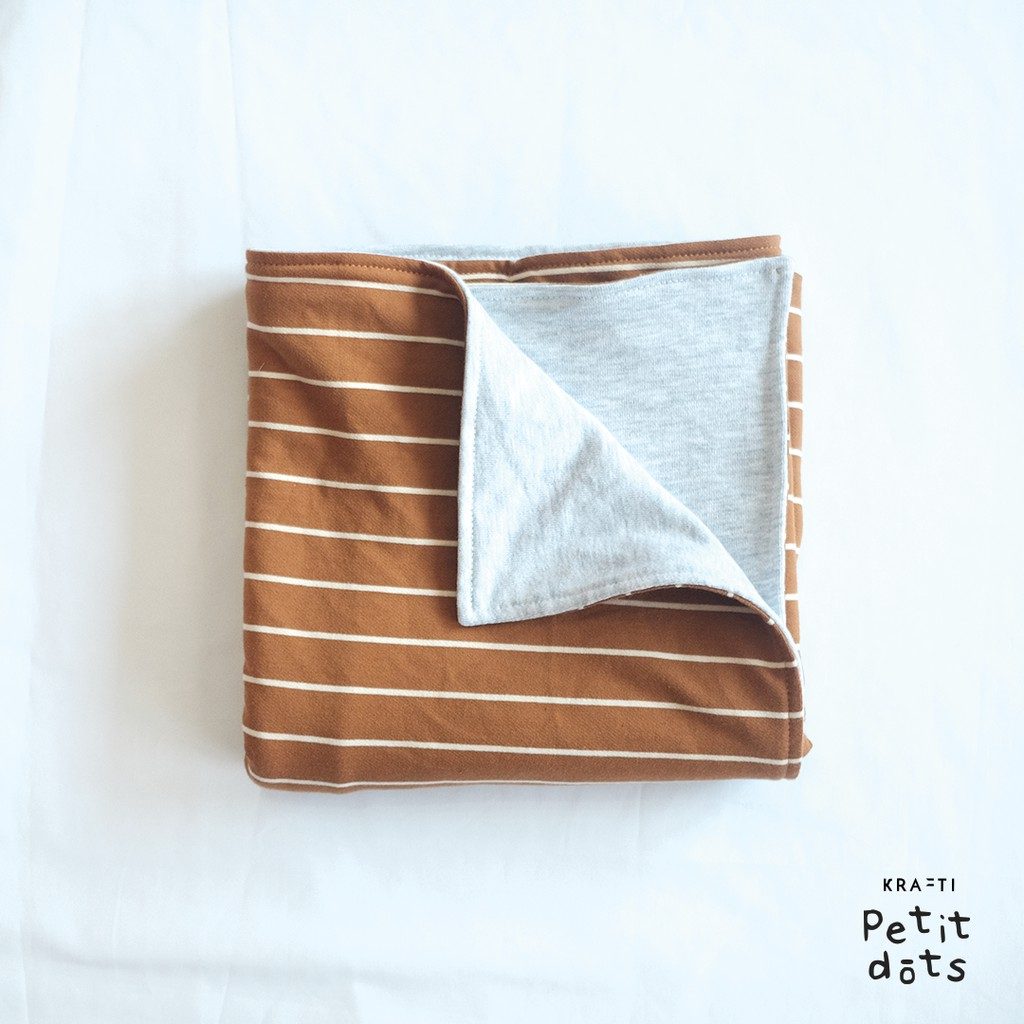 Selimut Bayi Brown Stripes / Baby Blanket 90x100cm