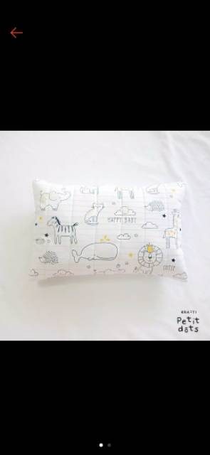 Bantal Bayi Motif White Animal Premium