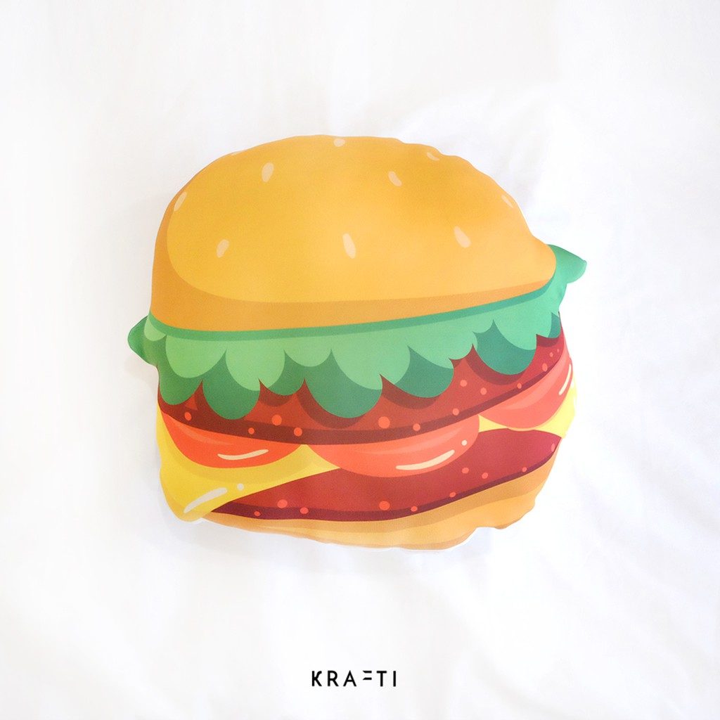 Bantal Boneka Hamburger Burger (Burger Plushies)