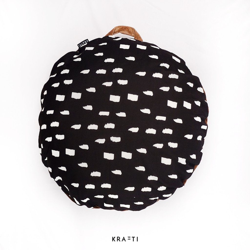 Pouf Bantal Duduk / Bantal Lantai Bulat Motif Titik