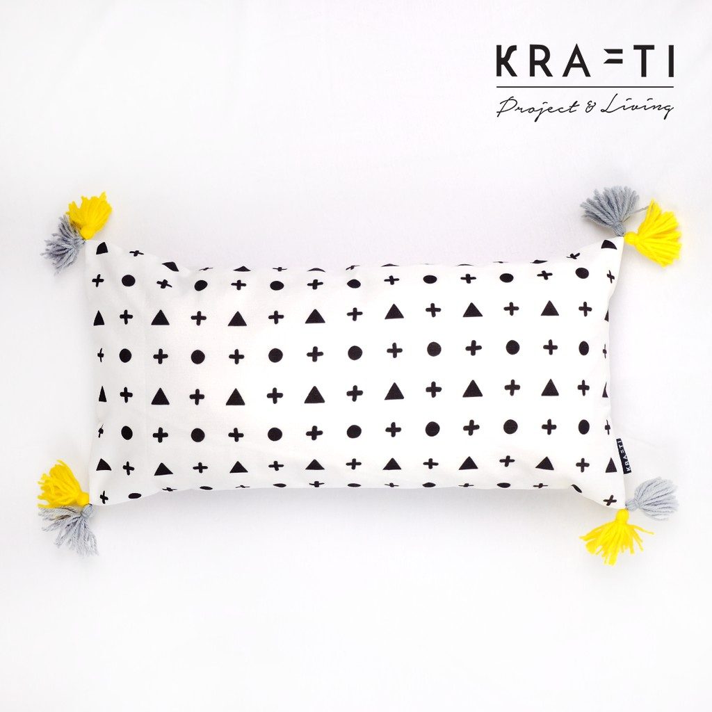 Bantal Sofa Tassel Motif Minimalis 30x60 cm