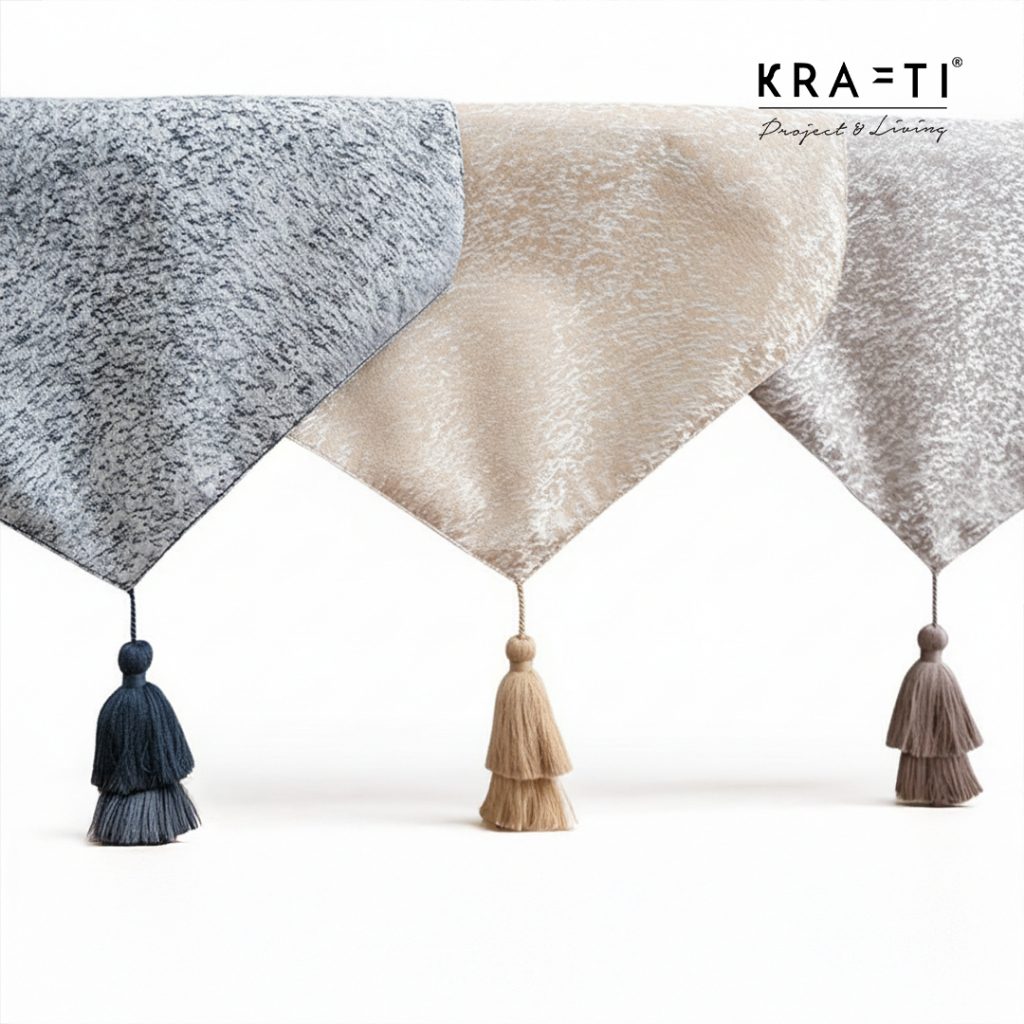 WICKER Table Runner / Taplak Meja / Premium Table Runner / Tassel Runner / Bantal Sofa / Bantal 50x50 cm / Sarung Bantal Sofa / Bantal Premium