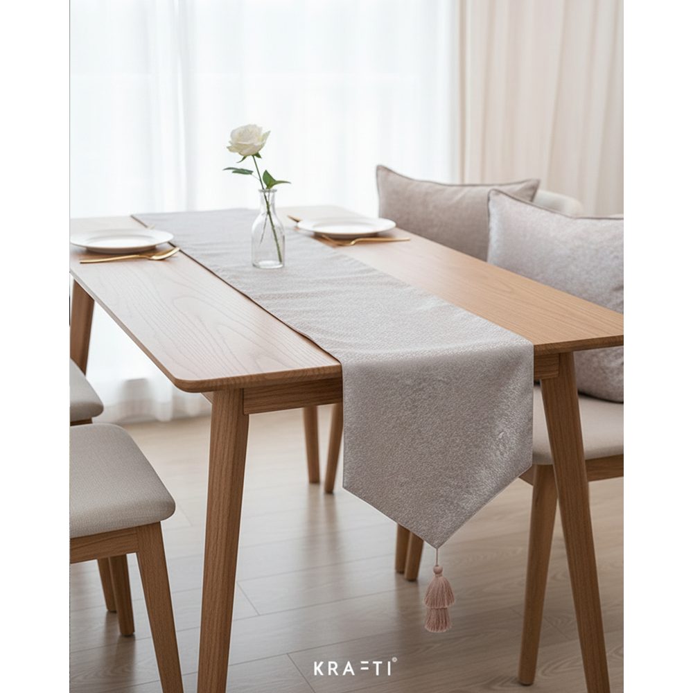 WICKER Table Runner / Taplak Meja / Premium Table Runner / Tassel Runner / Bantal Sofa / Bantal 50x50 cm / Sarung Bantal Sofa / Bantal Premium