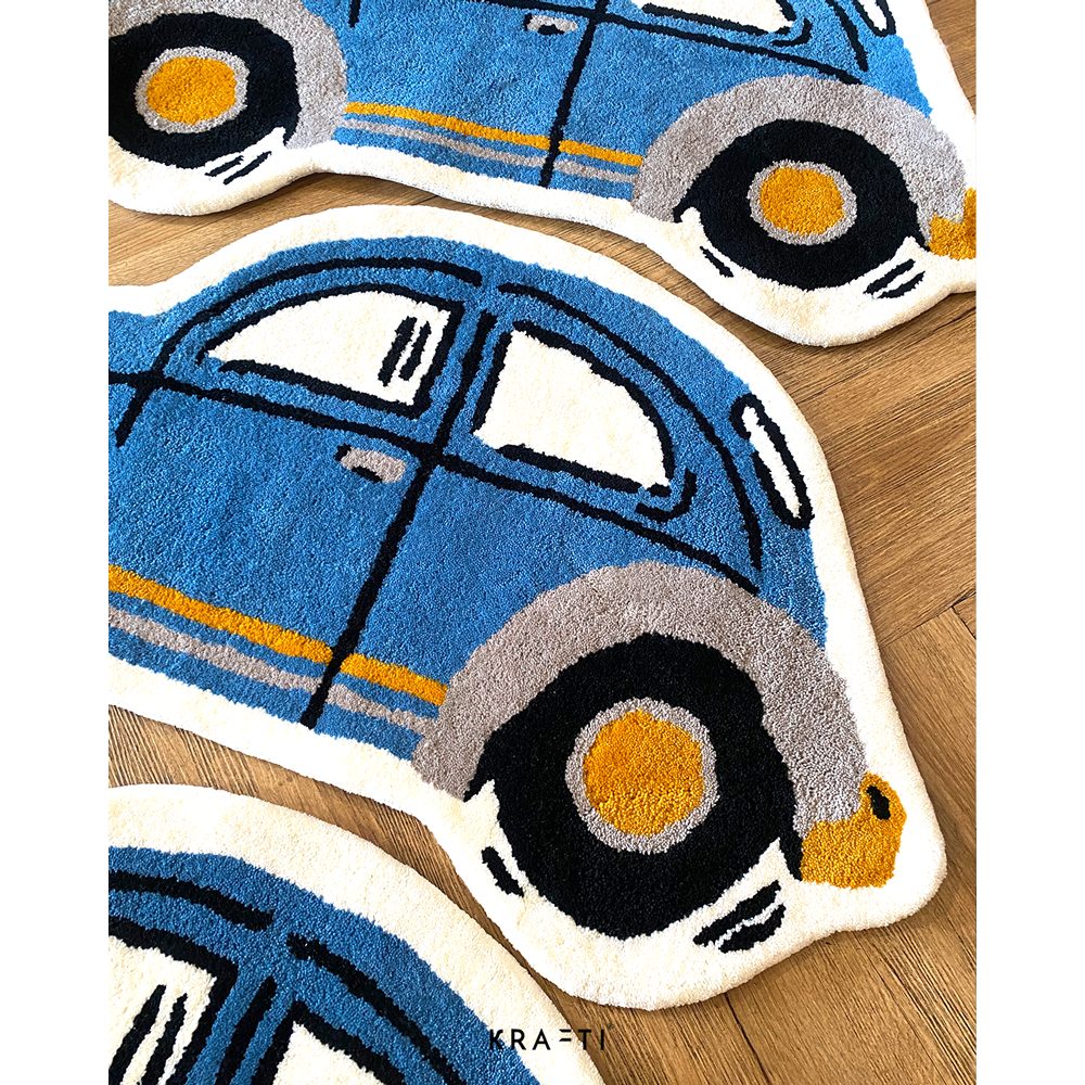 Krafti - Karpet BEETLE CAR/ Karpet Kamar / Karpet / Karpet premium / rug / Bus Rug / Kids Rug / Karpet Kamar Anak
