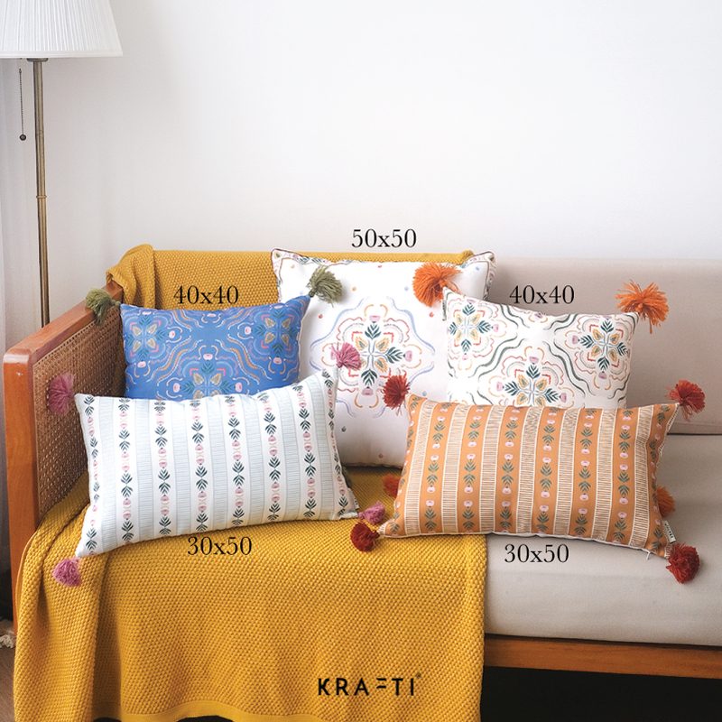 FLEURI SERIES / Bantal 40x40 / Bantal 50x50 / Bantal 30x50 / Bantal Sofa / Sarung Bantal Sofa / Bantal Tassel / Bantal Motif / Bantal Print