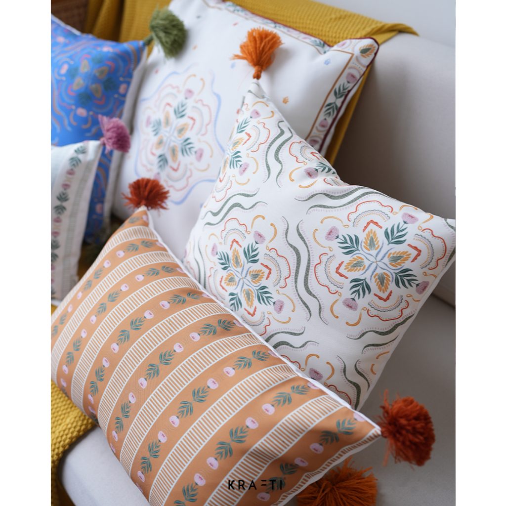 FLEURI SERIES / Bantal 40x40 / Bantal 50x50 / Bantal 30x50 / Bantal Sofa / Sarung Bantal Sofa / Bantal Tassel / Bantal Motif / Bantal Print
