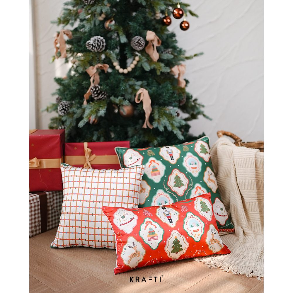 Bantal Natal / CHRISTMAS JOLLY SERIES / Bantal Sofa / Dekorasi Natal / Bantal 30x50 / Bantal 50x50 / Bantal 40x40 / Bantal Christmas