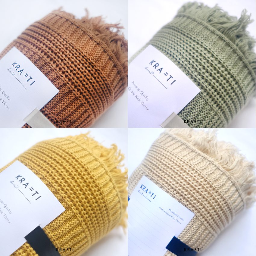 MARRUE Knitted Blanket / Selimut Rajut / Selimut Sofa / Selimut travelling