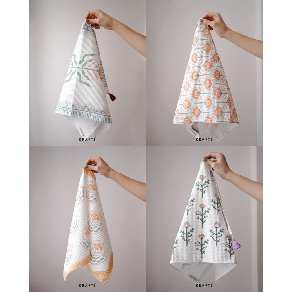 Krafti - Hand towel / Napkin Linen / Tea Towel / Lap Serbet / Lap Tangan