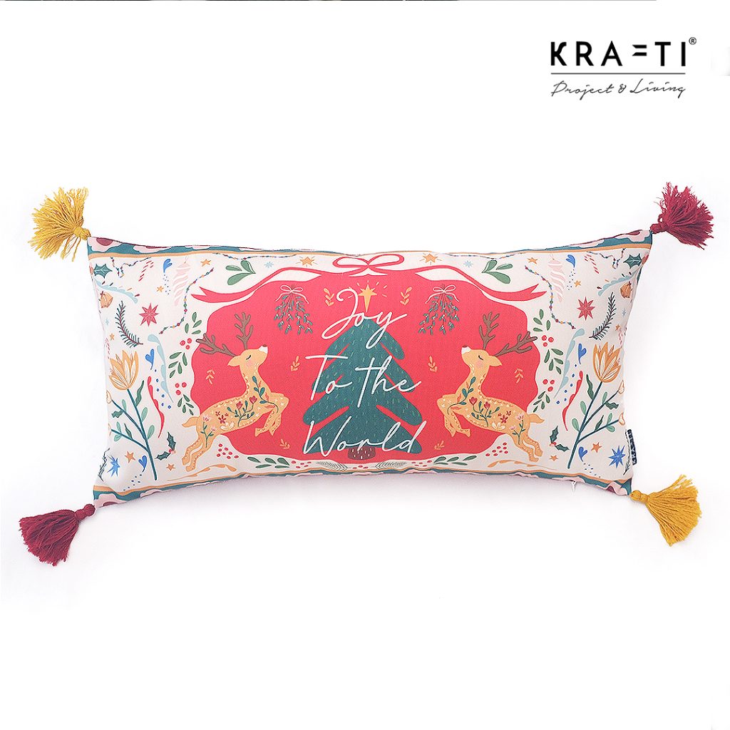Bantal Natal / Bantal Sofa / Christmas Reindeer Joy / Bantal 30x60