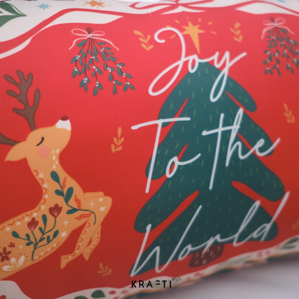 Bantal Natal / Bantal Sofa / Christmas Reindeer Joy / Bantal 30x60