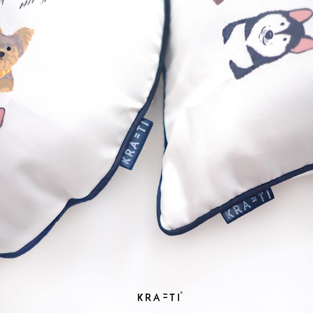 Bantal Sofa / Bantal Anjing / Bantal FUN DOGGO / Bantal 40x40 / Bantal Bulat