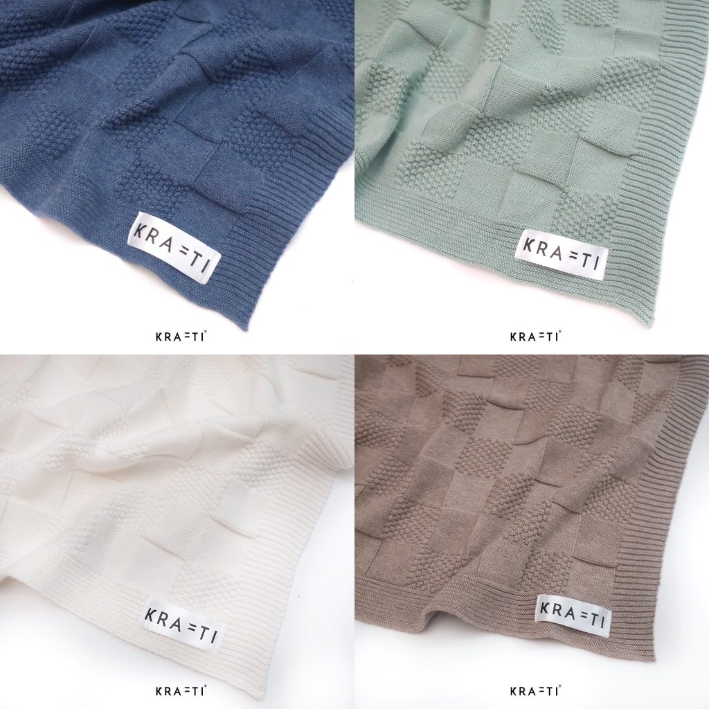 Selimut Rajut / Selimut Sofa / Selimut travelling / HARLOW CHECKERS