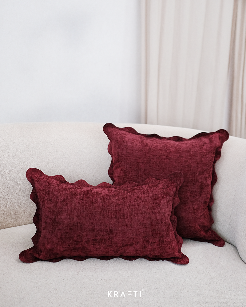 Scallop Velvet Cushiion Pillow
