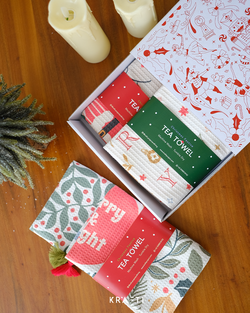 Merry & Bright Tea Towel