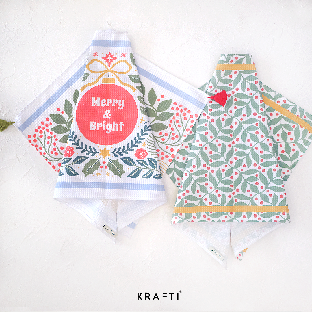 Merry & Bright Tea Towel