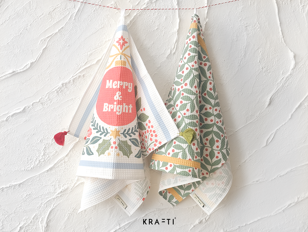 Merry & Bright Tea Towel