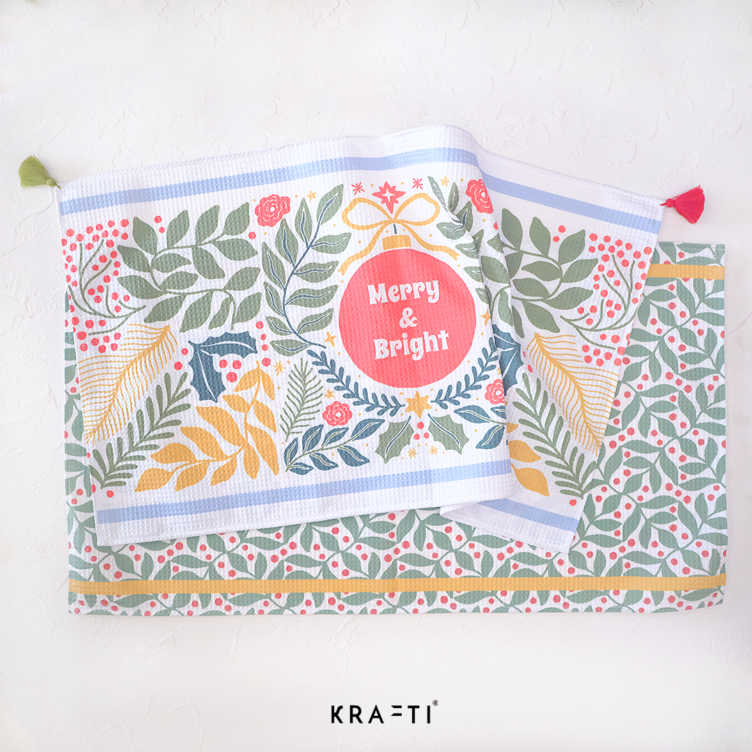 Merry & Bright Tea Towel