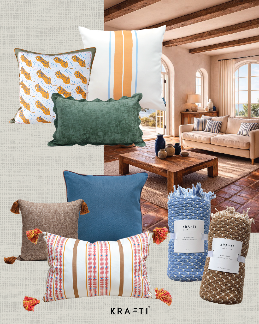 Seza Tiger Cushion