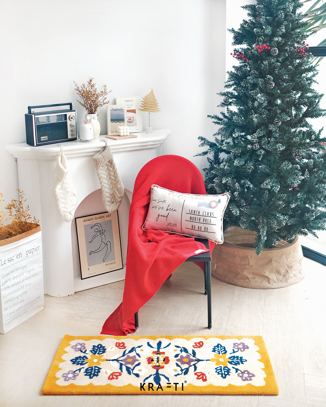 Christmas Postcard Cushion