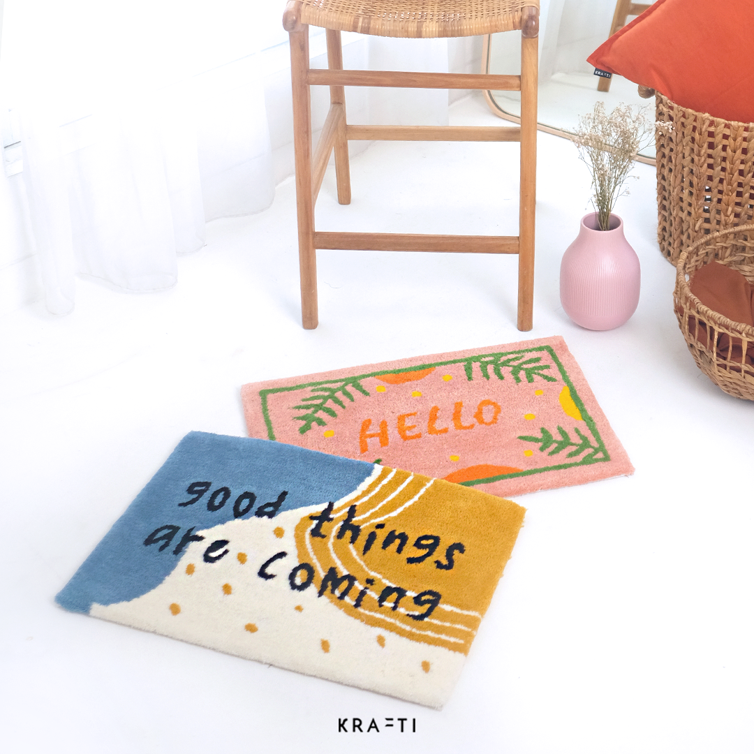 Good Things Are Coming Door Mat